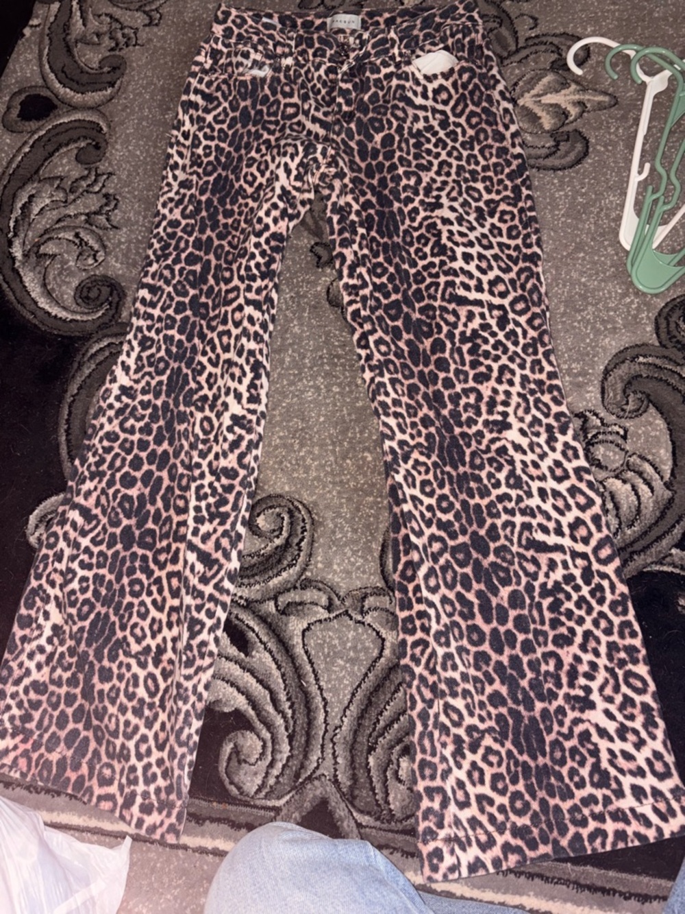 PacSun Pink and Black Leopard Pants
